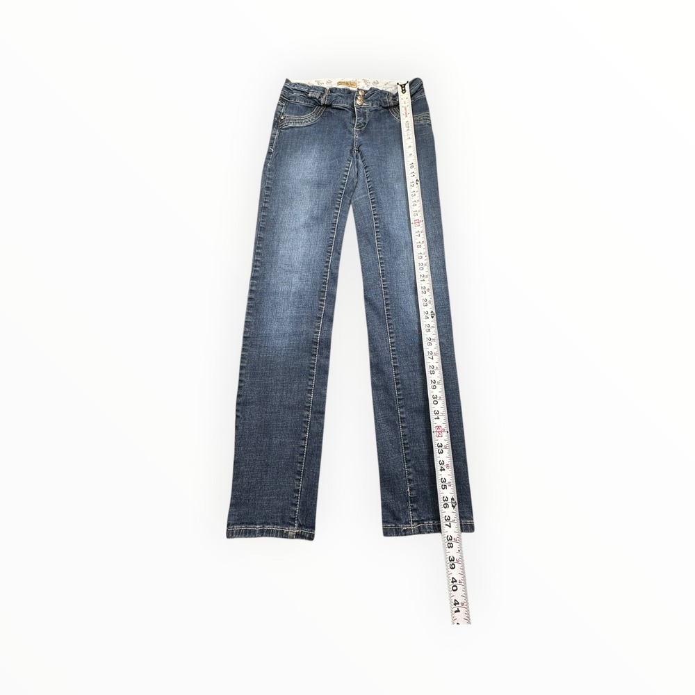 I&M Jeans Denim Womens 11 Blue Low Rise Bootcut Triple Button Y2K IM23125 - Picture 9 of 14